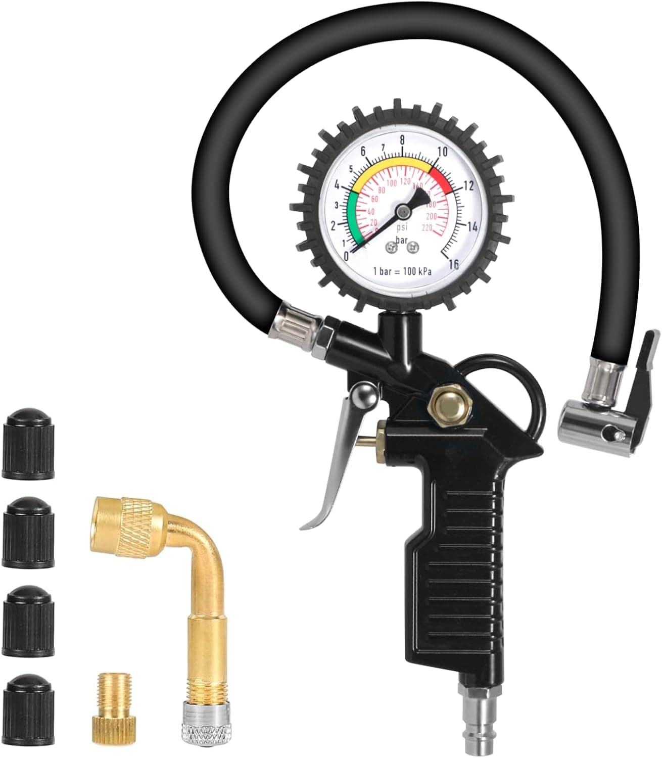 GLOSKIN Manometro pressione pneumatici 220 PSI ⛽