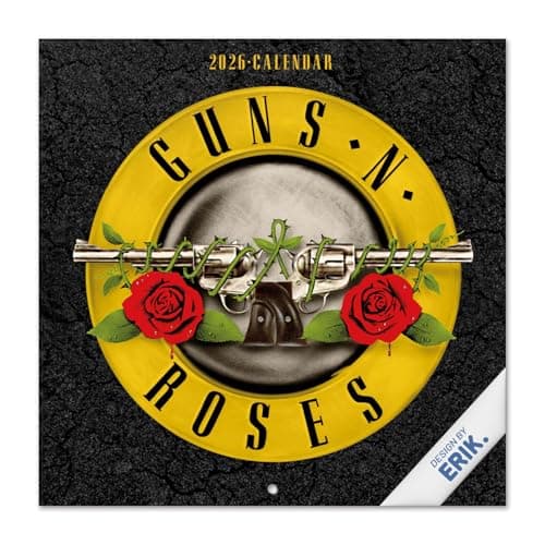 Grupo Erik Calendario da muro 2026 Guns N' Roses 30x30 cm 📅