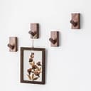 Thumbnail 2 de HomeDo ganci autoadesivi in legno Rettangolo noce nero 4 pezzi 🪵