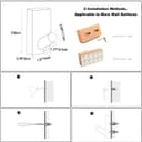 Thumbnail 6 de HomeDo ganci autoadesivi in legno Rettangolo noce nero 4 pezzi 🪵