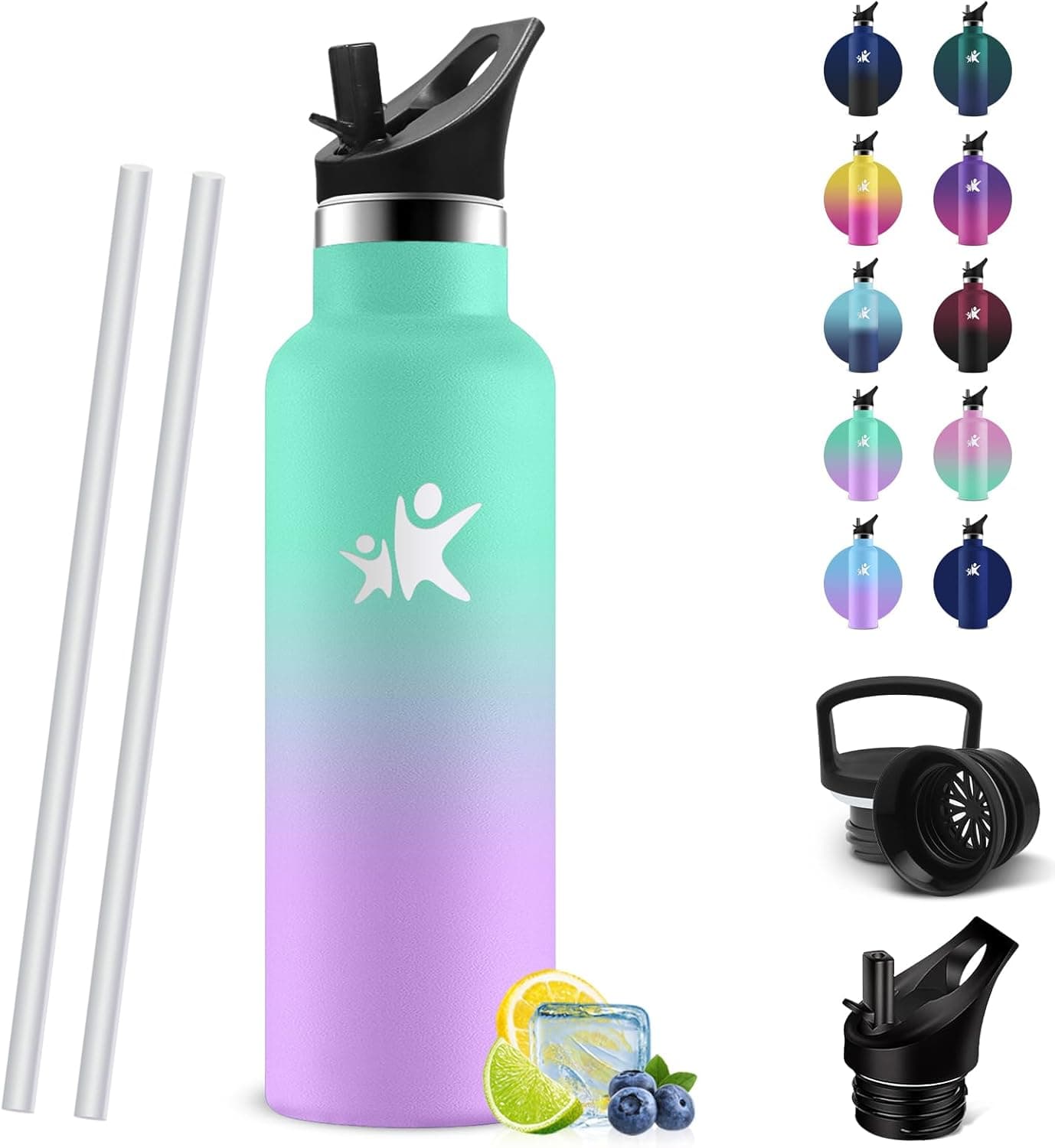 HoneyHolly Borraccia termica bambini 500 ml con cannuccia 🧴