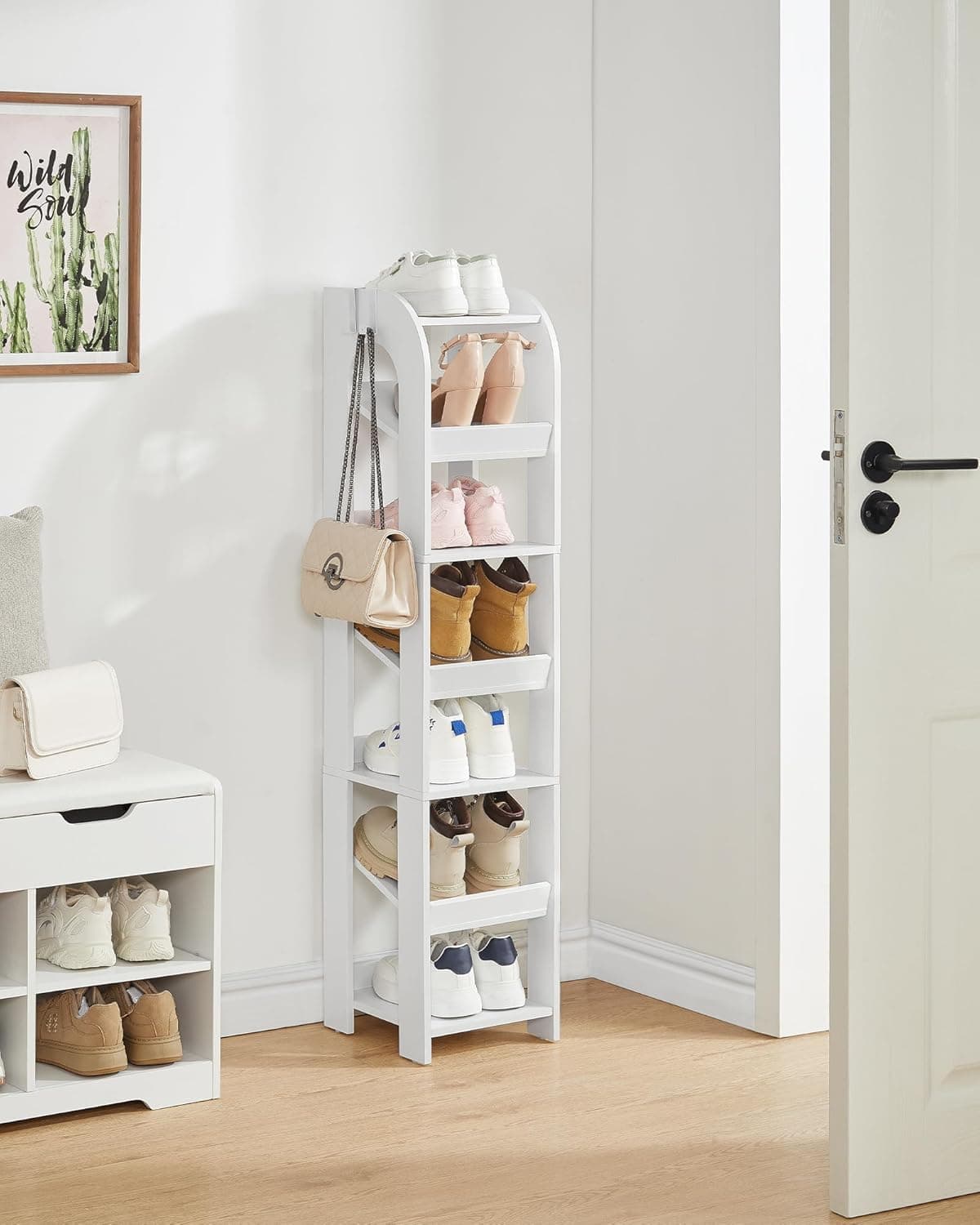 Hzuaneri SR12303X Scarpiera stretta 7 livelli 29×25×116 cm 👟