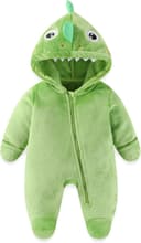 Thumbnail 1 de JiAmy tutina in pile con cappuccio e cerniera per neonati 🧸