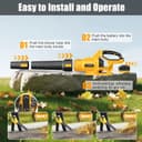 Thumbnail 5 de JYGMPRO Soffiatore a batteria 21V, 4,0 Ah, 3 velocità 🍃