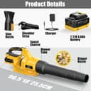 Thumbnail 6 de JYGMPRO Soffiatore a batteria 21V, 4,0 Ah, 3 velocità 🍃