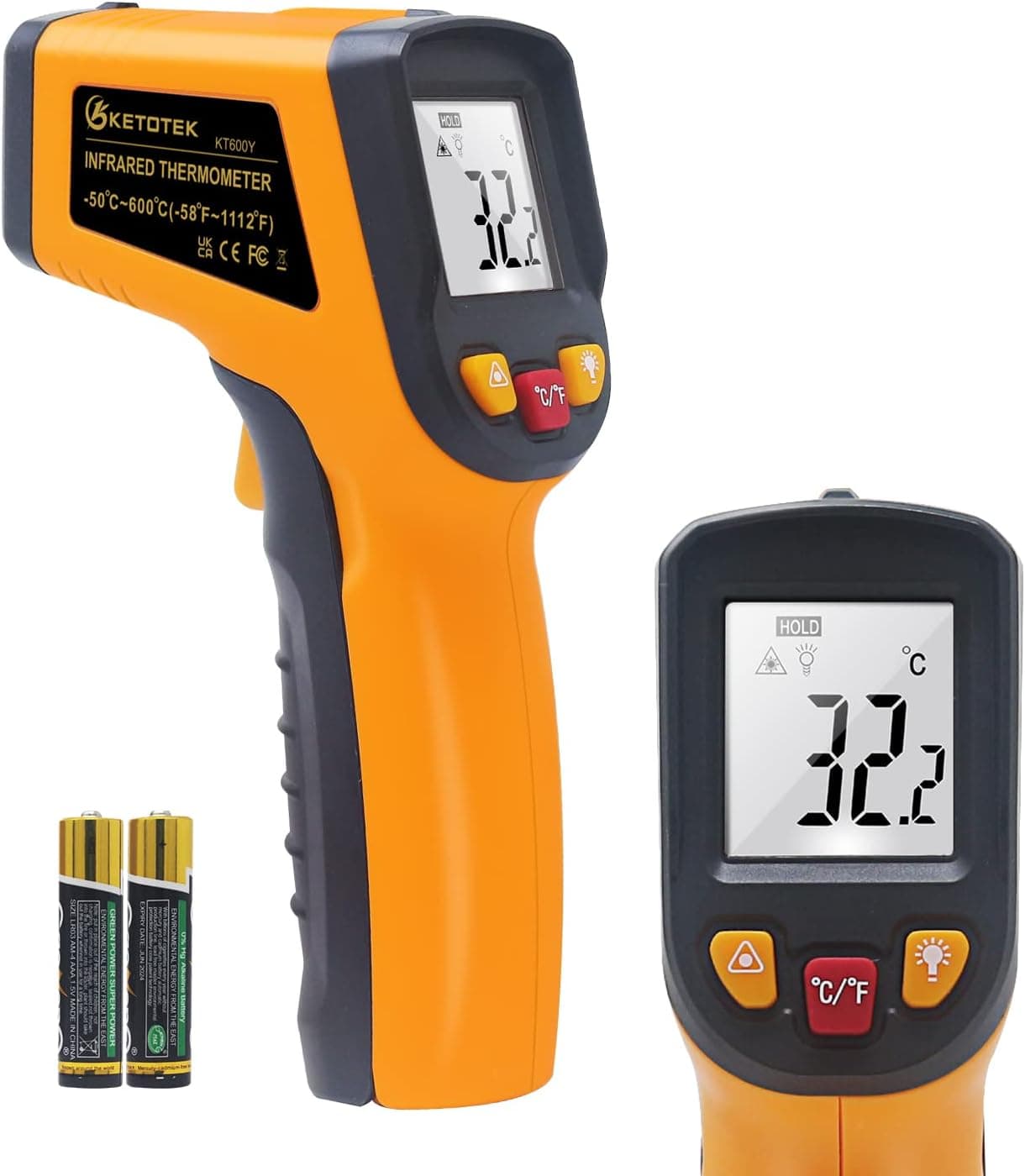 KETOTEK Termometro a infrarossi senza contatto 600°C 🌡️