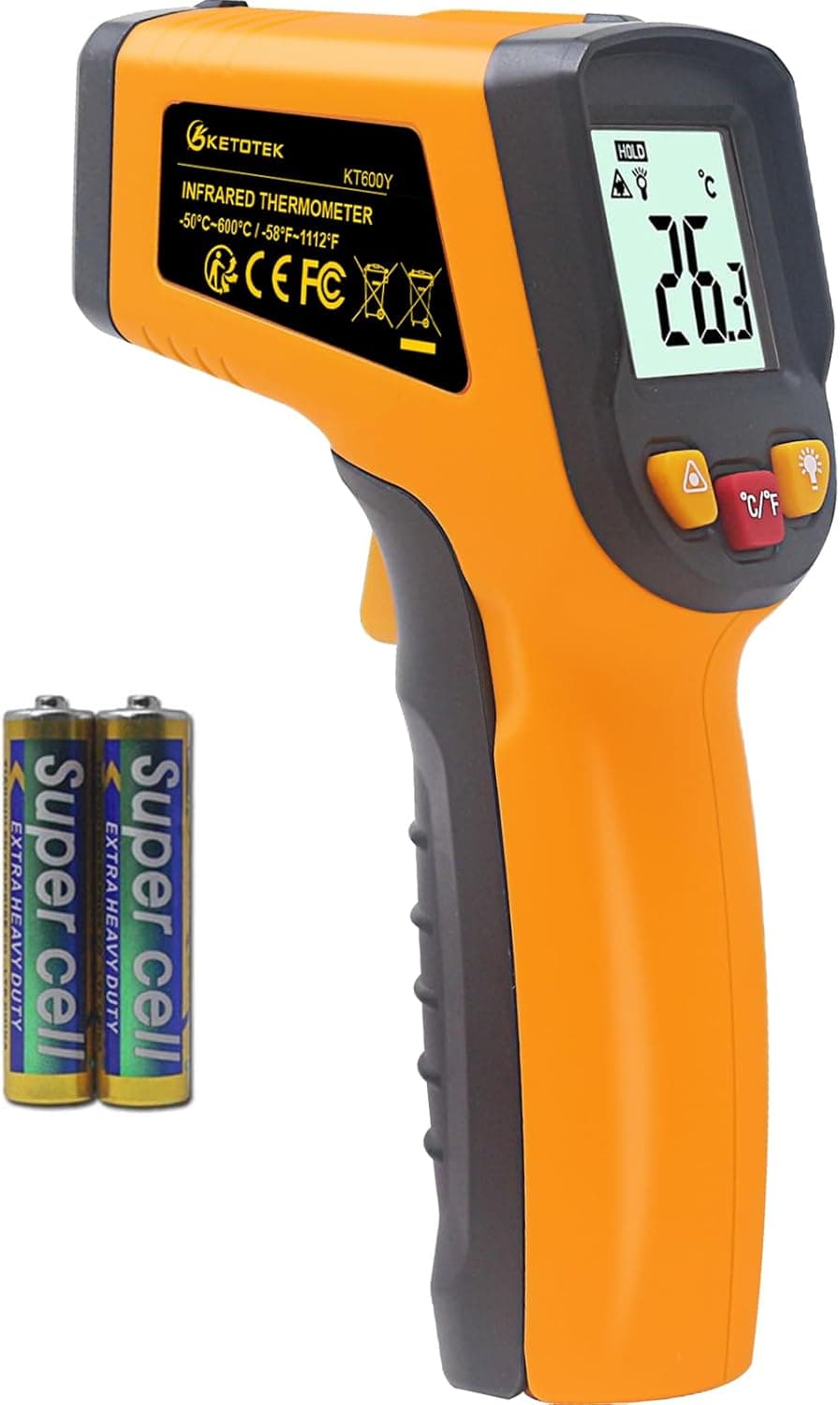 KETOTEK Termometro a infrarossi senza contatto 600°C 🌡️