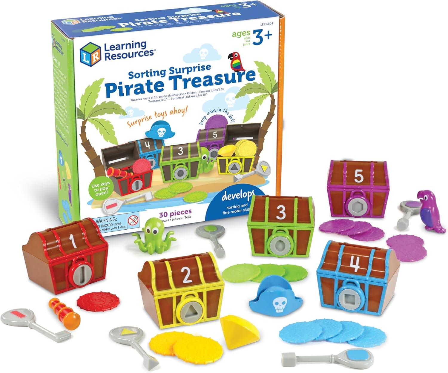 Learning Resources Tesoro dei Pirati a Sorpresa gioco educativo per 3+ 🎲
