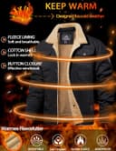 Thumbnail 6 de MAGCOMSEN Giacca invernale uomo bomber antivento in pile 🧥