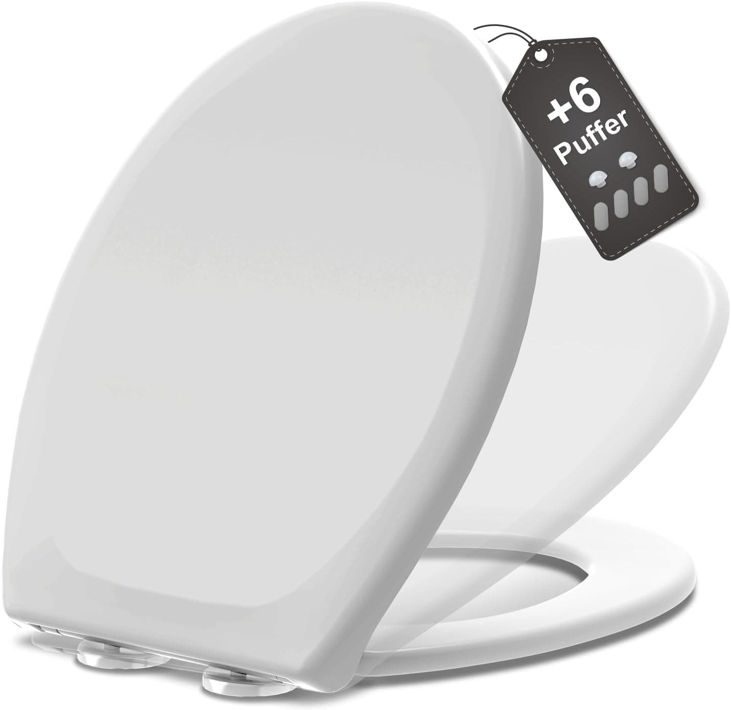 MEEJEE Copriwater universale tavoletta WC soft‑close bianca 🚽