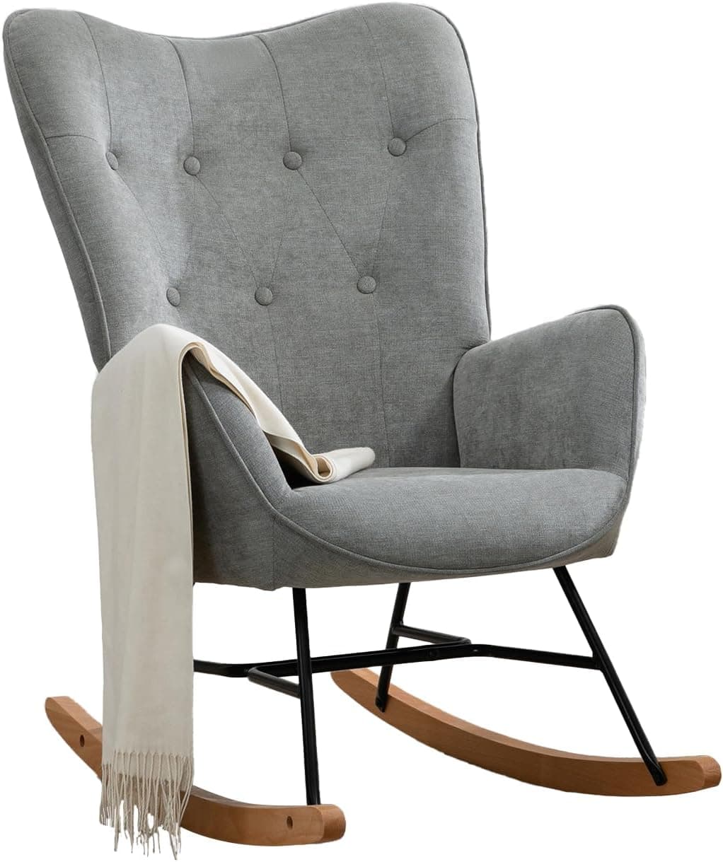 MEUBLE COSY Sedia a dondolo imbottita 66x84x97 cm 🪑