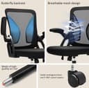 Thumbnail 6 de Milacyee Sedia da ufficio ergonomica con supporto lombare 🪑