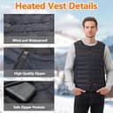 Thumbnail 4 de Mincoo Gilet riscaldato unisex 10.000 mAh per escursionismo 🧥