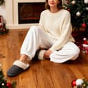 Thumbnail principal de Misolin Pantofole scamosciate invernali con memory foam 👟