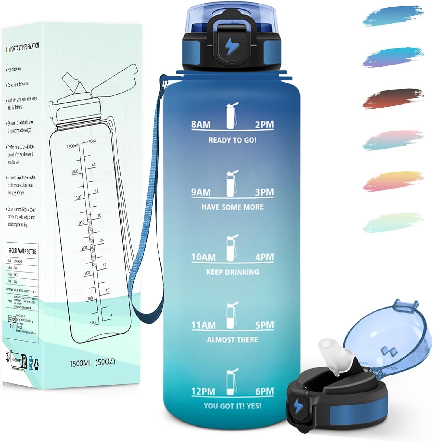 Motswedi Borraccia 1,5 litri per palestra e trekking 🚰