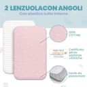 Thumbnail 4 de Next To Me 3‑in‑1 lenzuola culla 50 x 83 cm set 2 + coprimaterasso impermeabile 🛏️