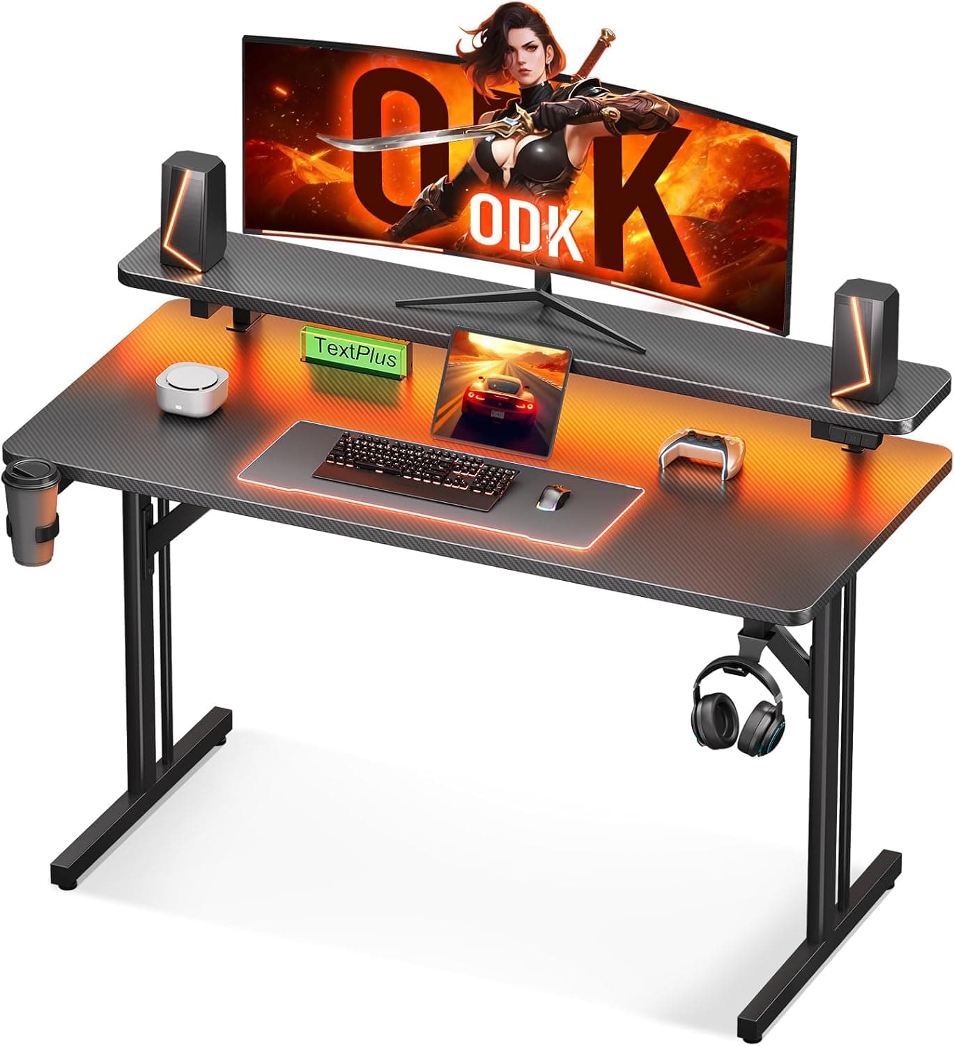 ODK Scrivania Gaming 100 cm con luci LED 🖥️