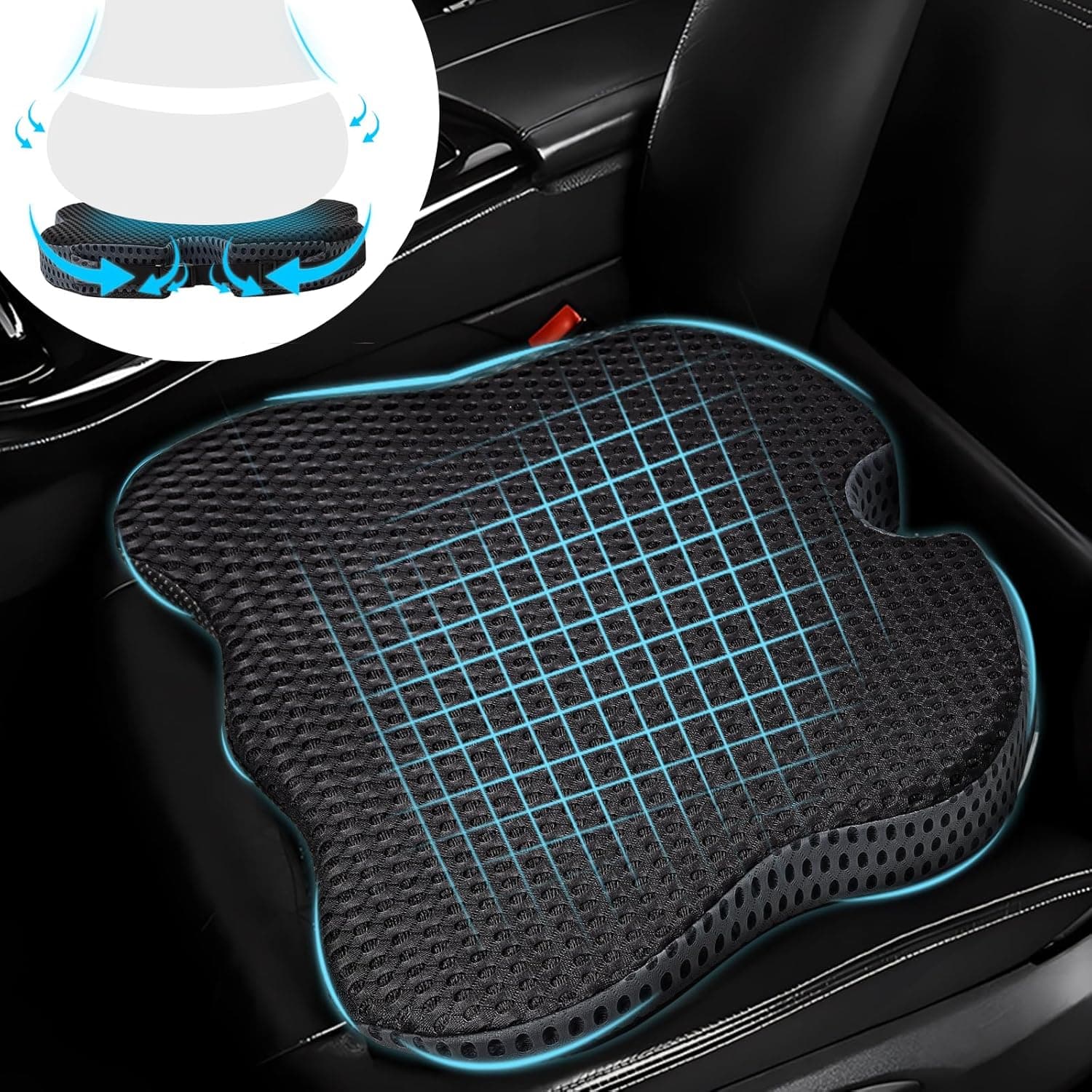 Omtofo Cuscino a cuneo in memory foam per sedile 🚗