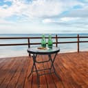 Thumbnail 1 de PHI VILLA Tavolino rotondo pieghevole in vetro e metallo 🪑