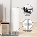 Thumbnail 2 de Porta carta igienica da terra con scopino e portarotolo in acciaio inox 🚽