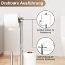 Thumbnail 3 de Porta carta igienica da terra con scopino e portarotolo in acciaio inox 🚽