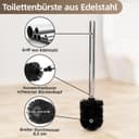 Thumbnail 4 de Porta carta igienica da terra con scopino e portarotolo in acciaio inox 🚽