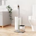 Thumbnail 6 de Porta carta igienica da terra con scopino e portarotolo in acciaio inox 🚽