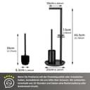 Thumbnail 5 de Porta carta igienica inox con scopino nero opaco 🧻