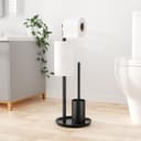 Thumbnail 6 de Porta carta igienica inox con scopino nero opaco 🧻