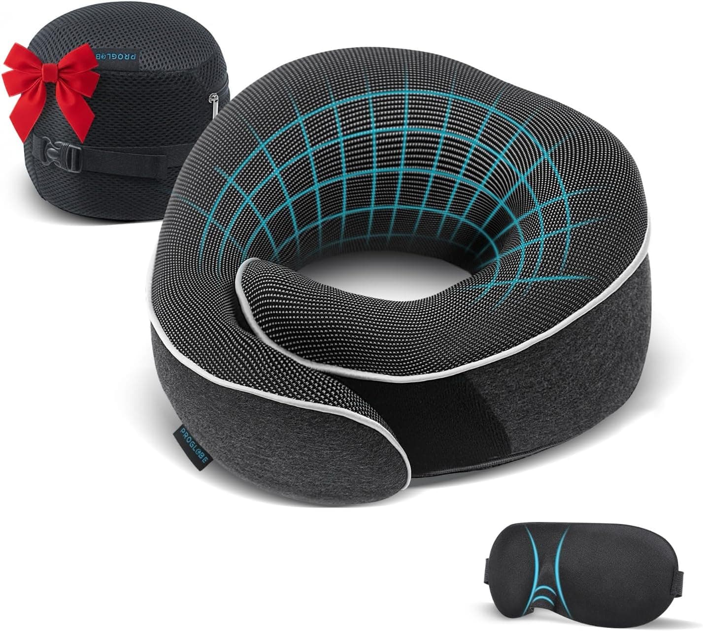 Proglobe Cuscino cervicale da viaggio in memory foam 100% 🛫