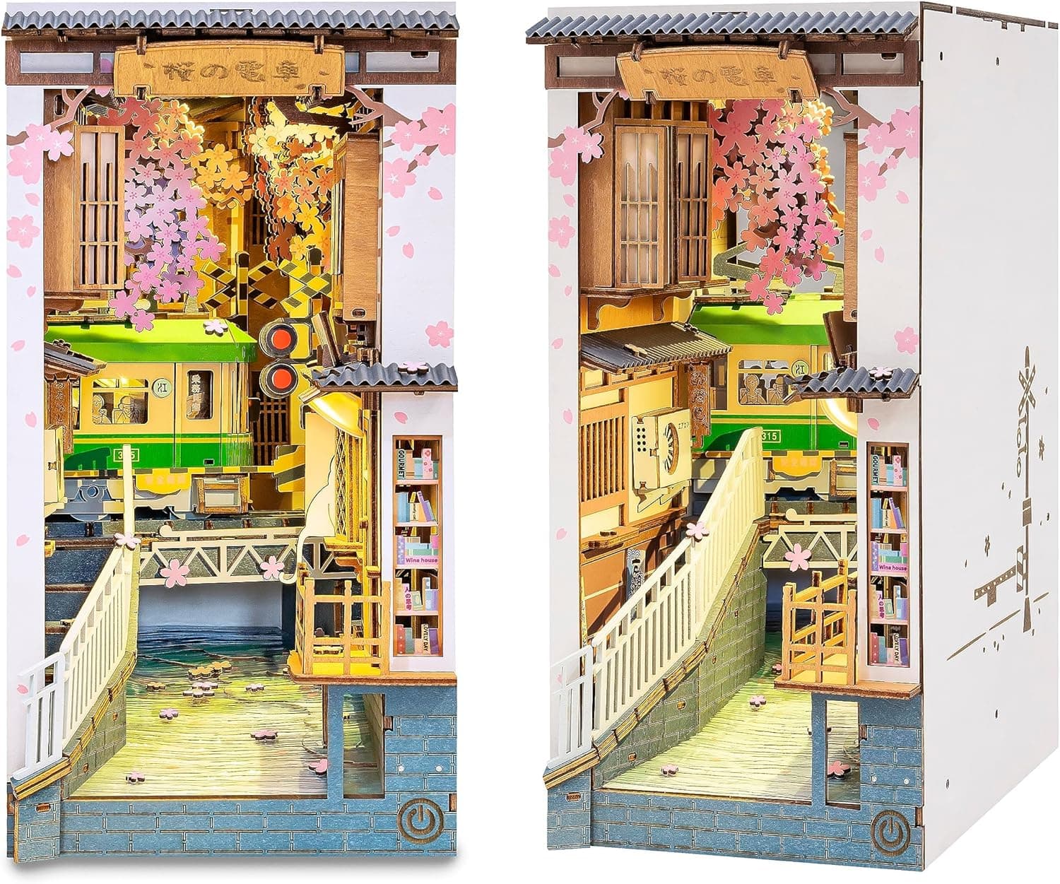 RoWood DIY Book Nook Kit Sakura Densya — kit di modellismo per libreria 📚