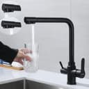 Thumbnail principal de Rubinetto cucina 3 vie miscelatore girevole 360° in acciaio inox SUS304 🚰