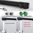 Thumbnail 1 de Rubinetto cucina 3 vie miscelatore girevole 360° in acciaio inox SUS304 🚰