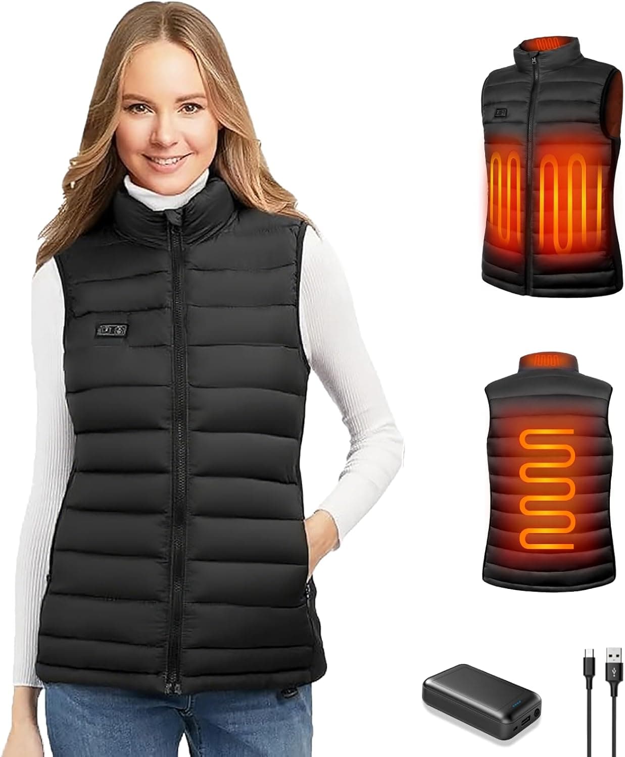 seenlast Gilet riscaldato donna con batteria 10000 mAh 🔥