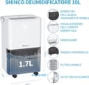 Thumbnail 1 de SHINCO Deumidificatore silenzioso 10 L/giorno per 15 m² 🧊
