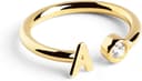 Thumbnail principal de SINGULARU Anello personalizzato con lettera in argento 925 placcato oro 18kt 💍
