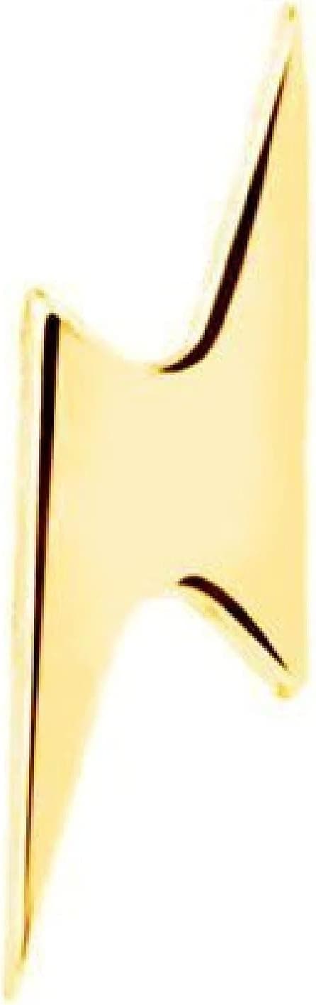 SINGULARU Orecchino singolo Fulmine in Argento 925 placcato oro 🧿