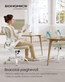 Thumbnail 2 de SONGMICS Sedia da ufficio girevole ergonomica 53 cm 🪑