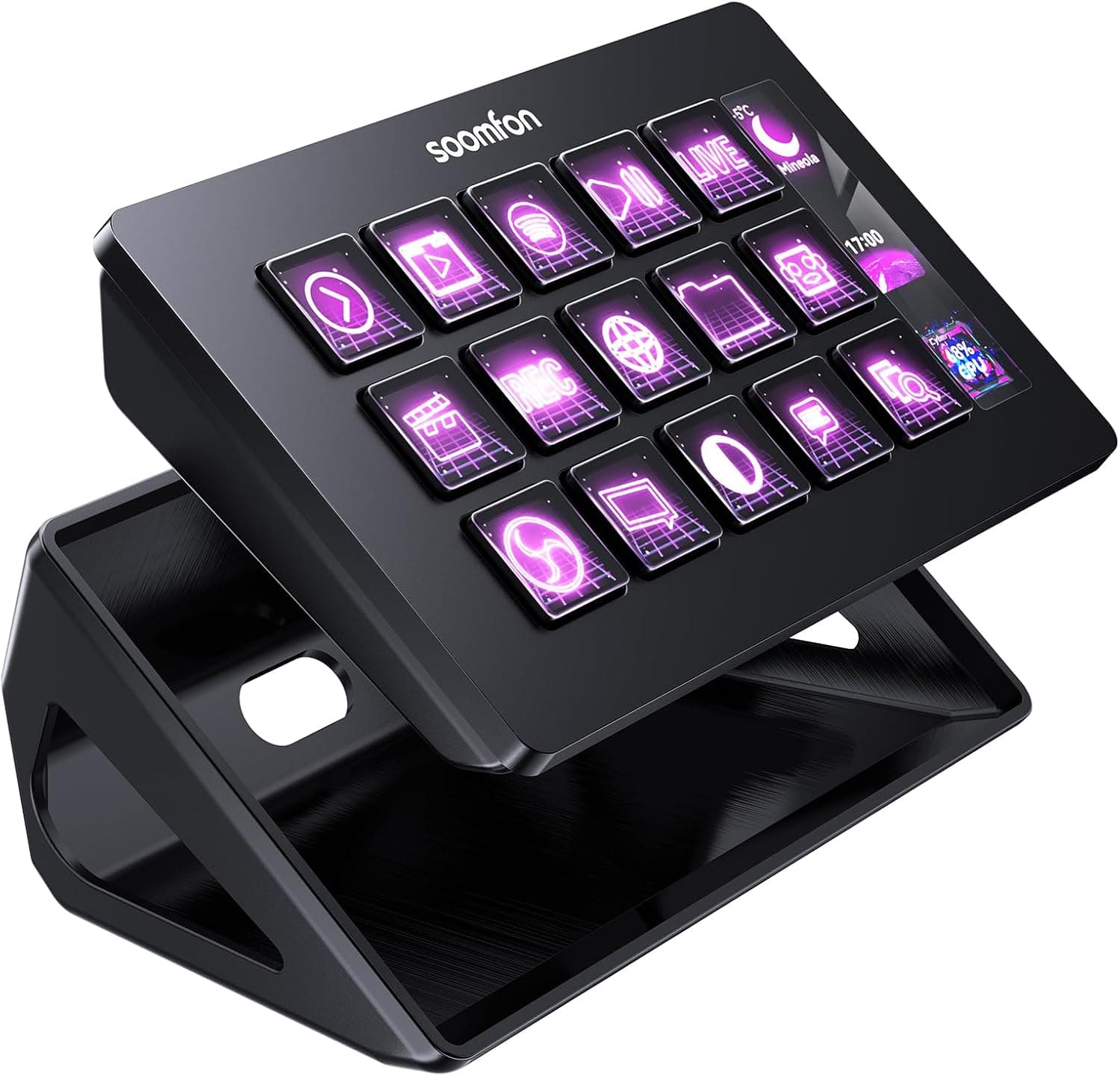 SOOMFON Stream Controller Deck V.2024 con 15 pulsanti LCD personalizzabili 🎧