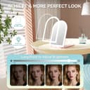 Thumbnail 2 de Specchio trucco ricaricabile pieghevole 10× con LED e memoria 🪞