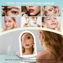 Thumbnail 3 de Specchio trucco ricaricabile pieghevole 10× con LED e memoria 🪞