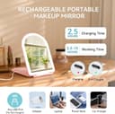 Thumbnail 6 de Specchio trucco ricaricabile pieghevole 10× con LED e memoria 🪞