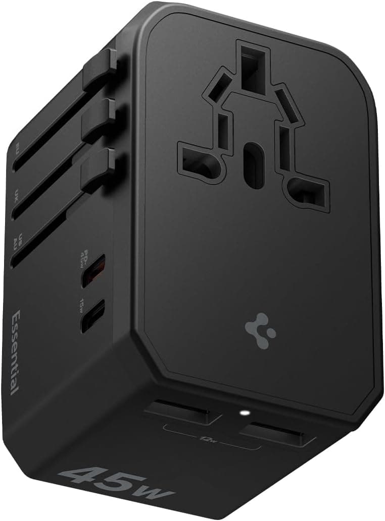 Spigen ArcStation Adattatore universale da viaggio 45W con 4 porte 🔌