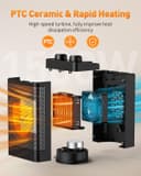 Thumbnail 2 de Stufetta elettrica 1500W basso consumo, 3 modalità, oscillante 🔥