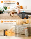 Thumbnail 6 de Stufetta elettrica 1500W basso consumo, 3 modalità, oscillante 🔥