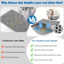 Thumbnail 2 de Tappetino lettiera gatti doppio strato 90x60 cm 🐾