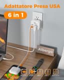 Thumbnail 2 de TESSAN Adattatore presa americana con 4 USB e interruttore 🔌