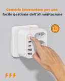 Thumbnail 3 de TESSAN Adattatore presa americana con 4 USB e interruttore 🔌