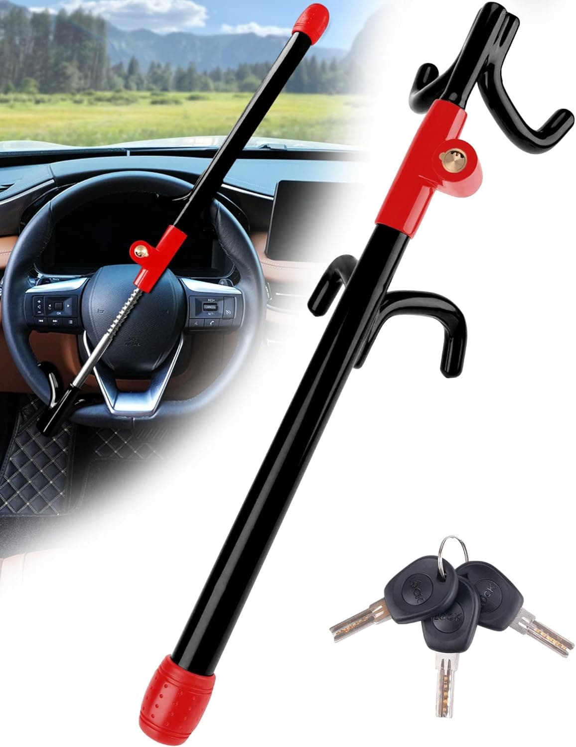 Tevlaphee Bloccasterzo 4 ganci per volante fino a 41,5 cm 🚗