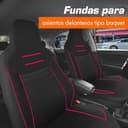 Thumbnail 1 de Upgrade4cars Coprisedili anteriori neri e rosa con poggiatesta integrato 🚗